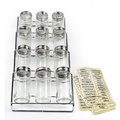 Rsvp International In-Drawer Spice Rack W 12 Jars + Labels, 12PK WID-12